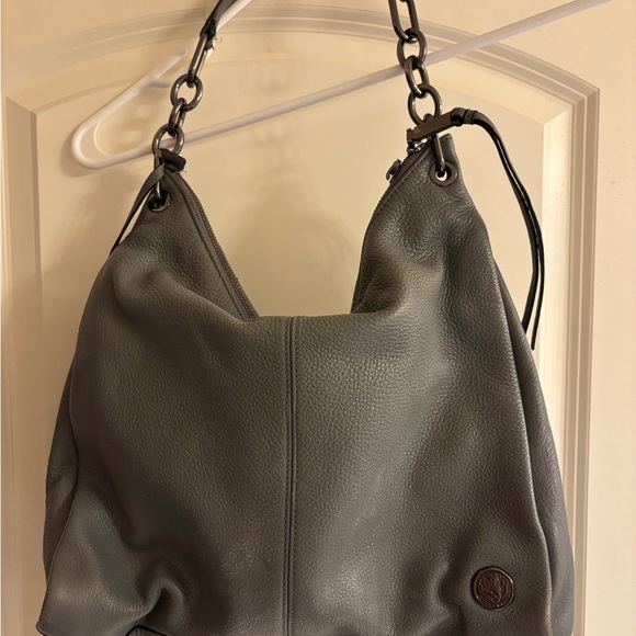 Vince Camuto Gray Leather Hobo with Chain Strap - Picture 1 of 9